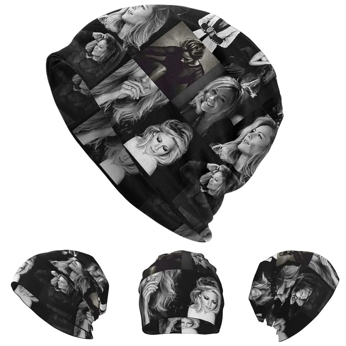 

Helene Fischer Collage Skullies Beanies Hats Warm Autumn Winter Outdoor Cap Knitted Bonnet Caps for Unisex Adult