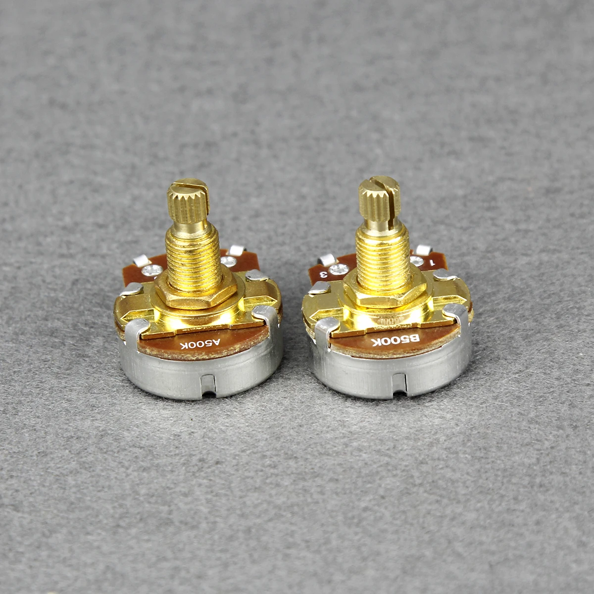 FLEOR 20pcs Golden 500K Potentiometer Guitar Volume Tone Control Pots Long Shaft