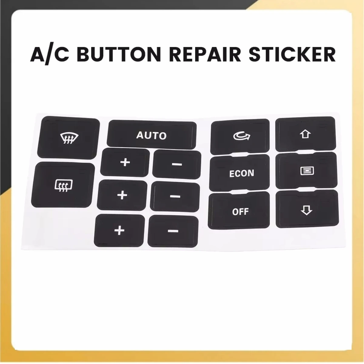 Vinyl A/C Dash Button Repair Sticker Kit/Set Decor Decal Stickers For A6 C5 Air conditioner button repair decals sticker