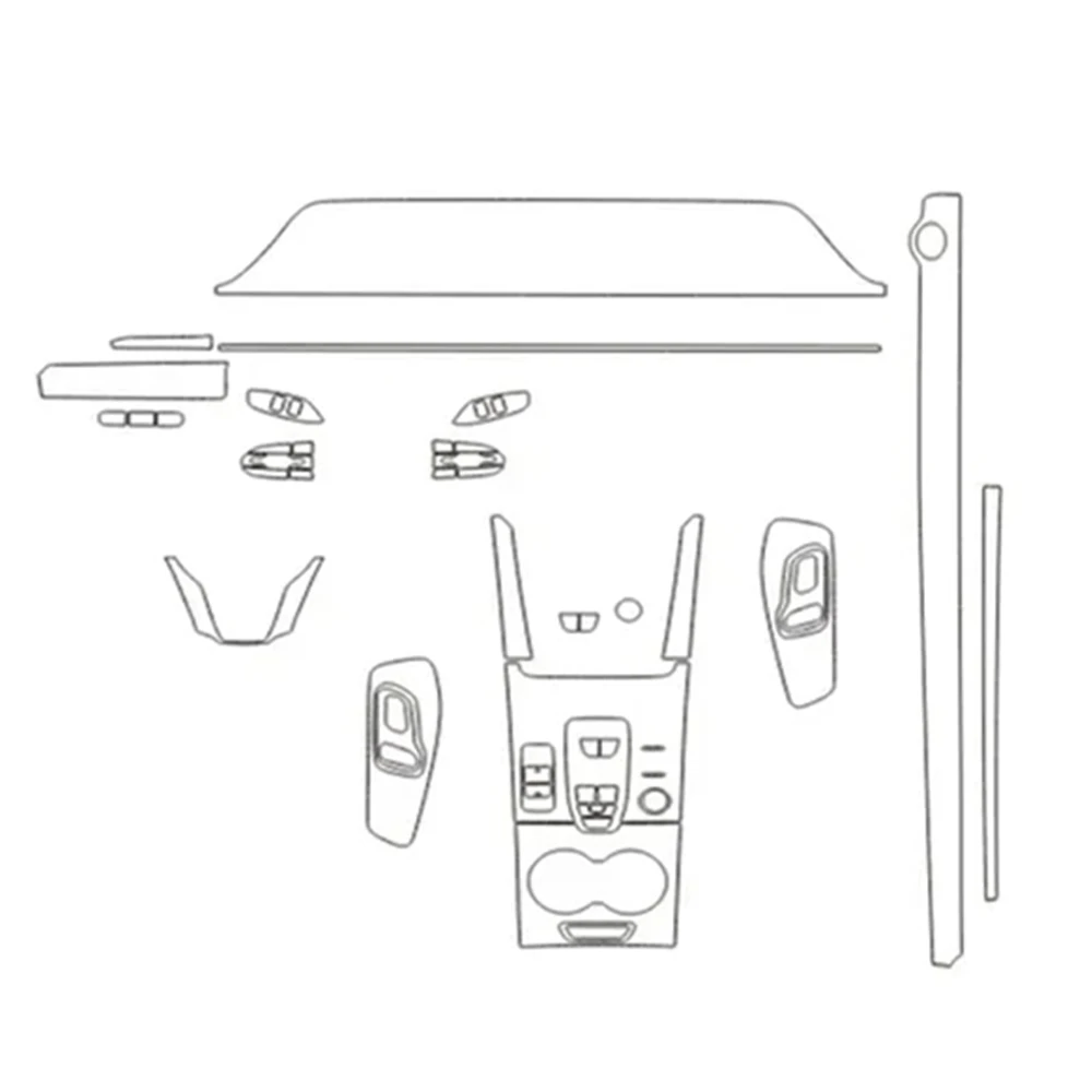 For Chery OMODA A5/C5 2022-2024 Car Interior Film Dashboard piano board Shift center console Anti-scratch transparent TPU Film