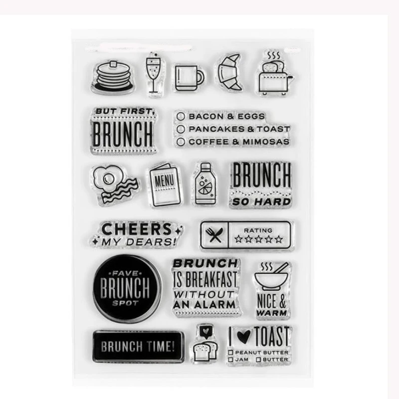 New Brunch Transparent Silicone Clear Rubber Stamp Cling Diary Scrapbooking DIY