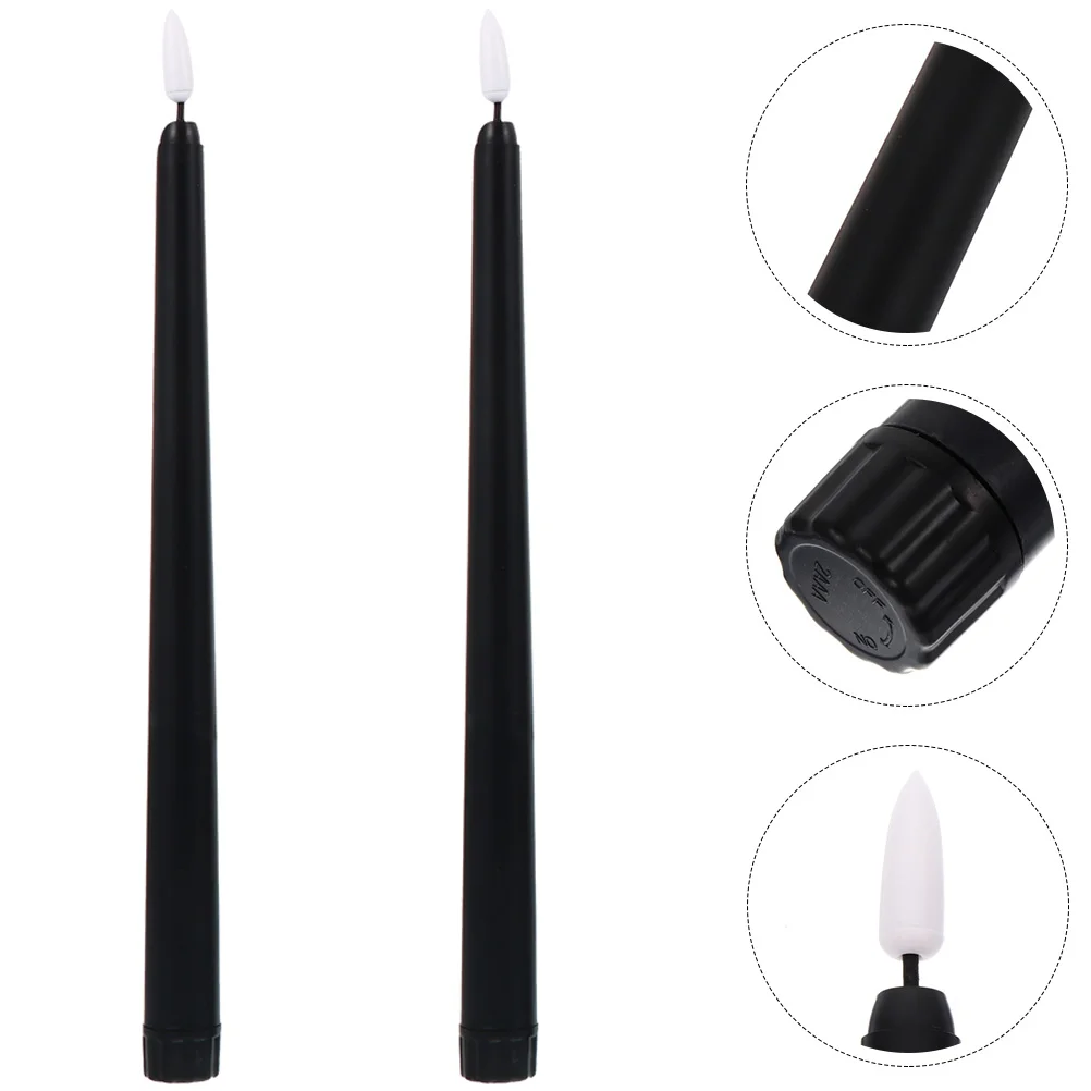 Electric Electronic Light Black Creative LED Plastic Rechargeable Tea Lights Candles