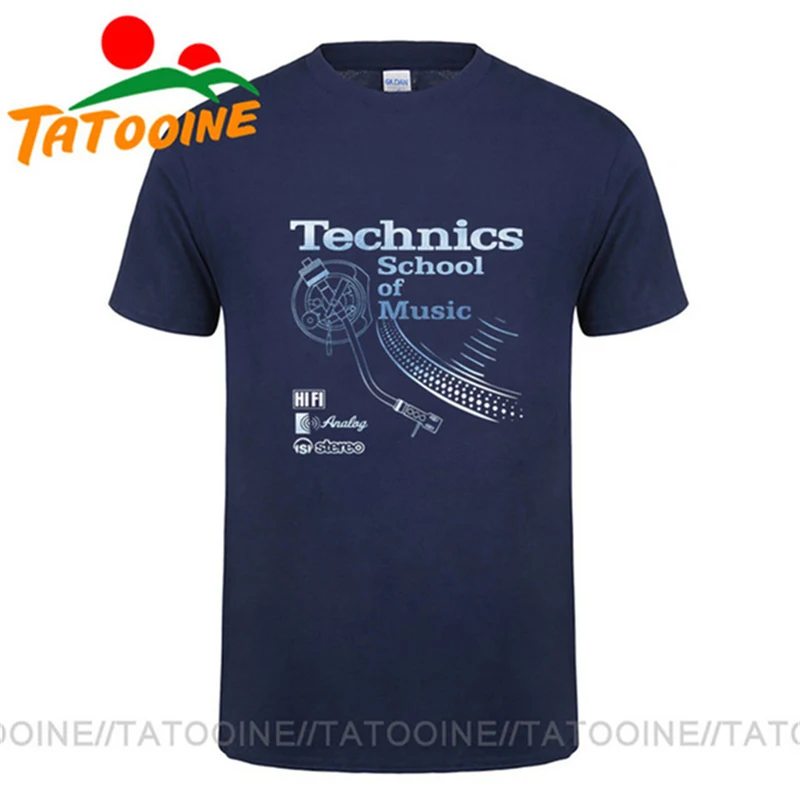 Tatooine Retro Deejay shirt Long Play tshirt Technics School of Music T shirt men Vintage DJ music T-shirt Hot Fashion Tops