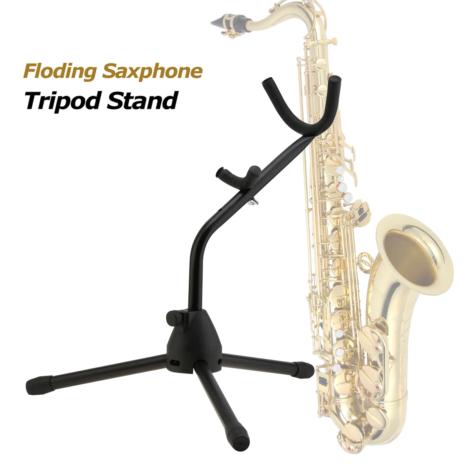 

Foldable Alto Saxophone Stand Holder Lightweight Tubular Construction Folding Alto Sax Stand Rack Saxophone Tripod