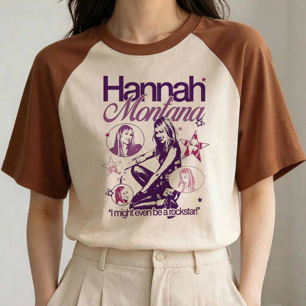 Hannah Montana t shirt femme korean fashion clearance sales summer anime emo t-shirt cute grunge cutecore alternative  2000s