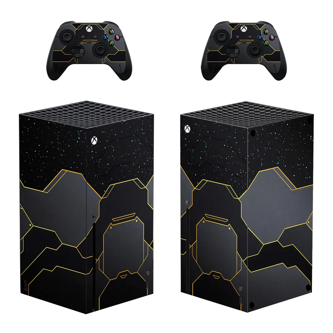 Naklejki na konsolę Xbox Series X i 2 kontrolery z własnym projektem, personalizowane, winylowe. — zdjęcie produktu 2