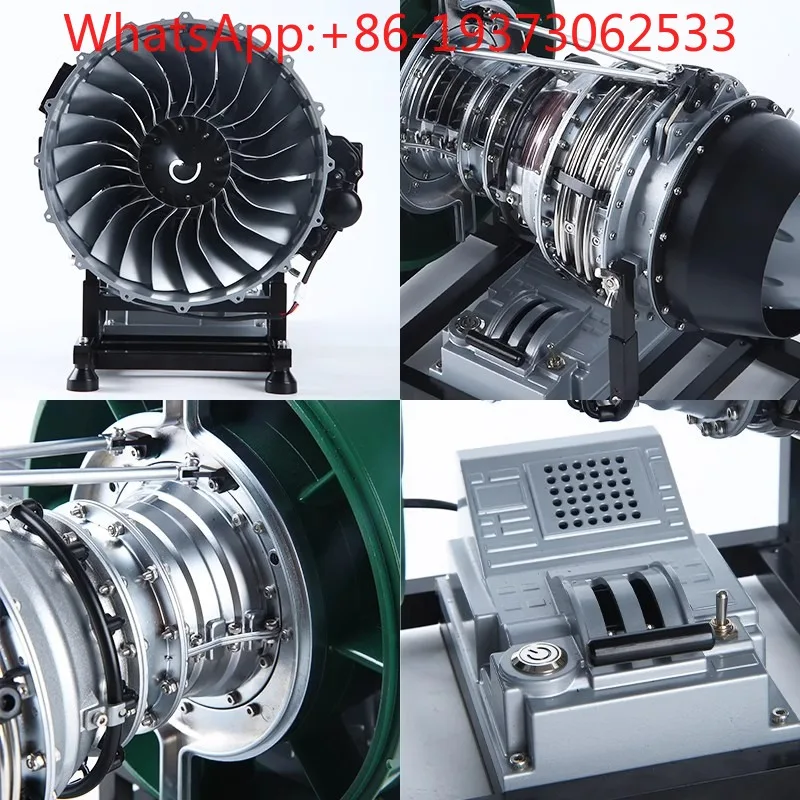 Stainless Steel Turbojet Turbofan Engine Model Aircraft Mini Engine Metal Assembly Electric Toy