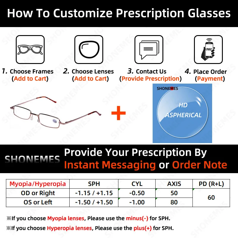Shonemes Leesbril Met Klein Montuur Gemakkelijk Dragen Brillen Metalen Presbyopische Brillen Diopter 1 2 3 4 Met Hoesje