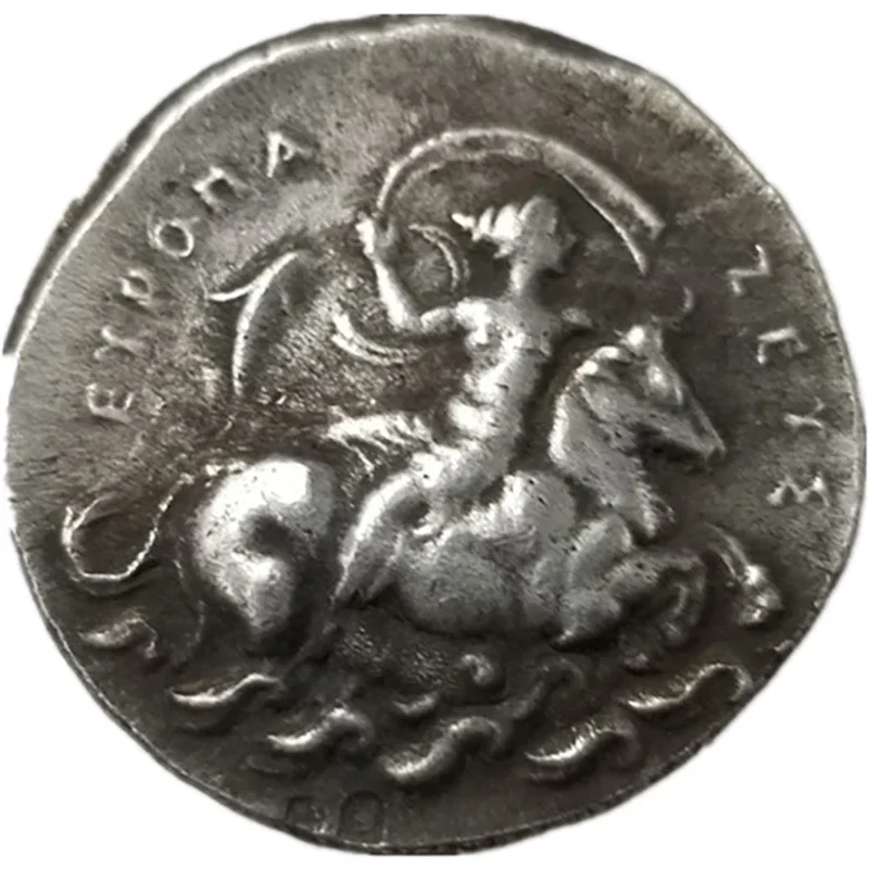 1 Uds. COPIA DE MONETA antigua paseo en un caballo monedas conmemorativas de estilo antiguo-réplica de medalla coleccionables metal recoger regalo hermoso