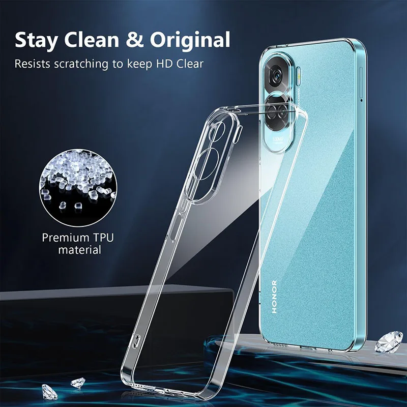 Clear Silicone Soft Case For Honor X8B X9B X7B X8A X7A X9A X8 X7 X6 Ultra Thin Transparent Back Case For Honor 90 70 50 Pro Lite view 3