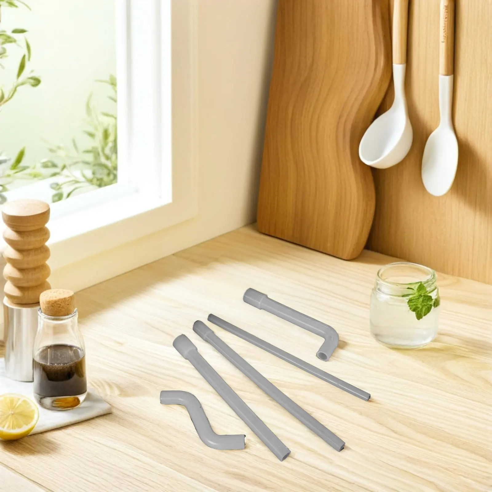 

Набор из 5 термостойких силиконовых трубок: гибкий жаропрочный шланг для диспенсеров воды, универсальная замена для подачи горячей и холодной воды