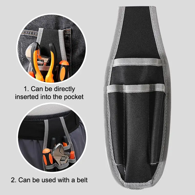 حقيبة أدوات متعددة الوظائف، حقيبة خصر متينة وخفيفة الوزن مع جيوب متعددة، حقيبة خصر للكهربائيين، منظمات قماش أكسفورد #2