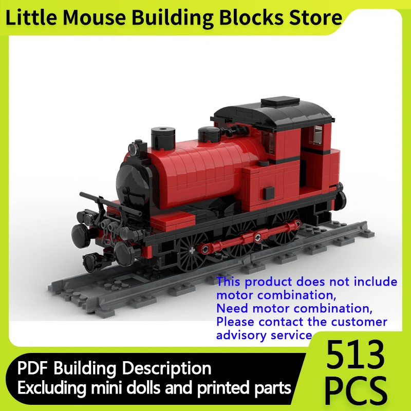 City Car Model MOC Building Bricks Railway Saddle Tank Engine Modular Technology Gifts Holiday Assemble Toys Suit Display