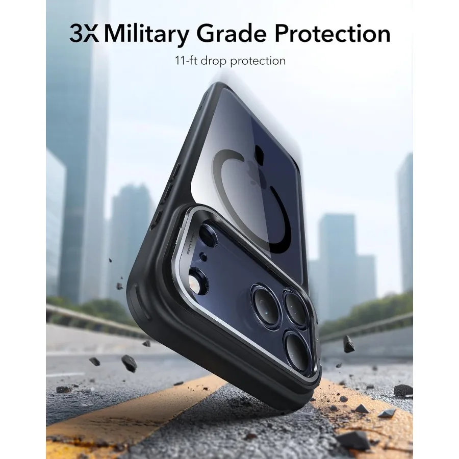 حافظة هاتف مغناطيسية للحماية من السقوط من الدرجة العسكرية مع حامل وتحكم في الكاميرا لهاتف iPhone 17 Pro متوافقة مع MagSafe Scra #4