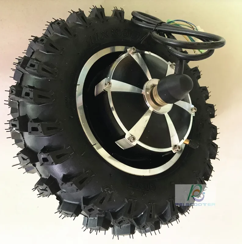 11 inch 11x3.50-6 tyre Brushless Gear low speed high torque double axles hub motor wheel phub-11hm