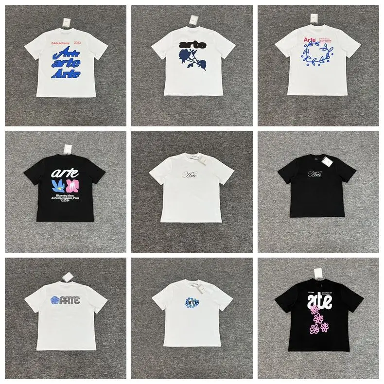 

High Quality Letter Print Arte Men's T-shirt Oversized Y2k Luxury Brand Unisex Streetwear Tops Tee Men's Clothing T Shirt Men