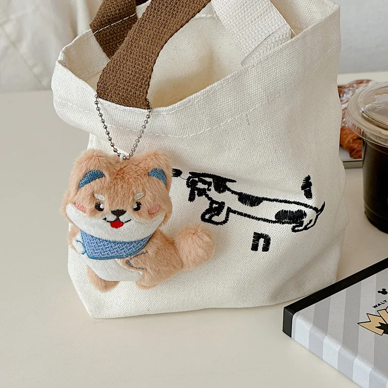 オリジナルの新しいぬいぐるみオオカミ犬漫画人形ペンダントかわいい柴犬犬学生バッグ人形ペンダント