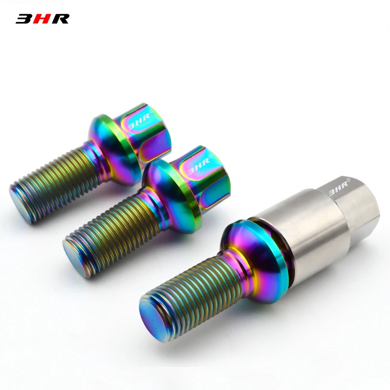 HRMin Gr5 titanium wheel lug bolt M14x1.5x28mm lock bolt  for Mercedes-Benz,Maybach car