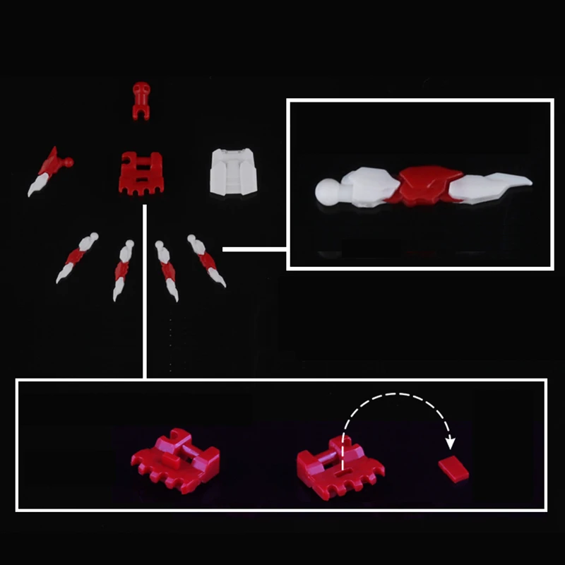 1 Pair Action Figures Building Claw DIY Accessories Movable Hand Set 3.0 MG 1/100 1/144 Astray Red Frame Sazabi Ver.ka Model