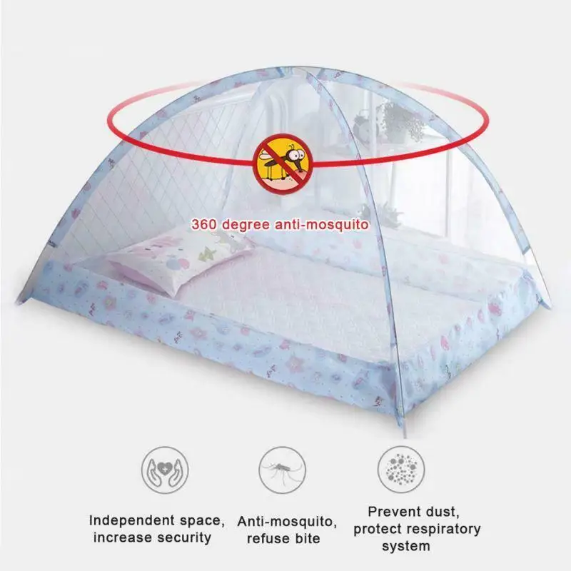 Children\'s Mosquito Net Bed Baby Dome Free Installation Portable Foldable Babies Beds Children Play Tent mosquitera cama