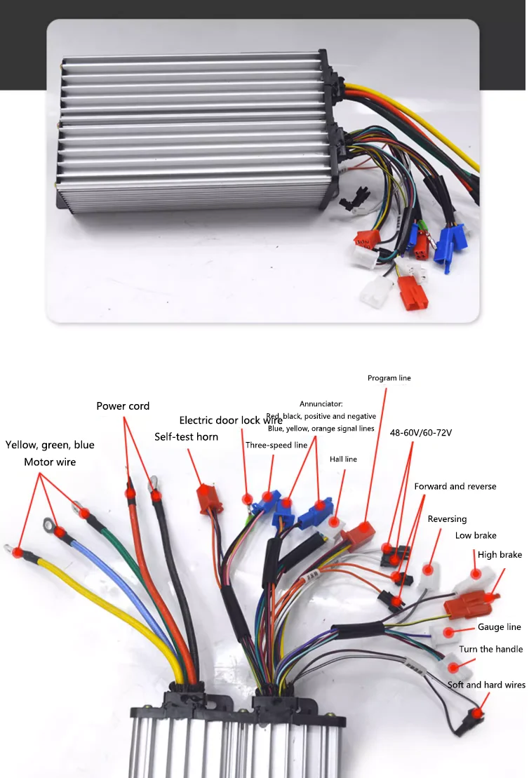 Imagem -03 - Sine Wave Elétrica Motor de Alta Velocidade e Controlador Quatro Triciclo 1kw 1.2kw 1.5kw 1.8kw 2.5kw 4000rpm