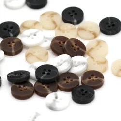 DOTOLLE 30Pcs 4 Holes  9/10/11mm Small Horn Resin Buttons for Clothes Fashion Shirt Dress Cuff Collar Handmade Decorations