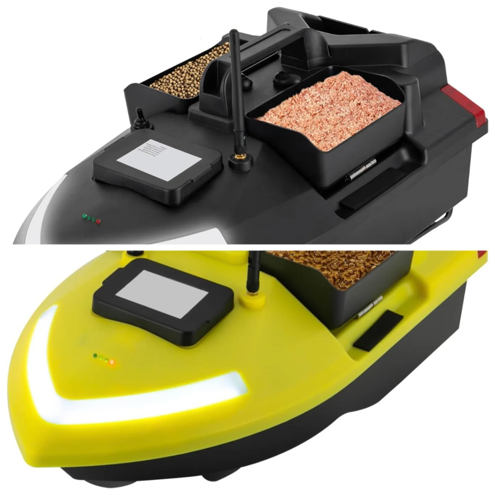 

Bait Boat, GPS RC Bait Boat with 500m/546yards Remote Control, 4.4lbs Load Capacity, 12000mAh Batteries & Dual Motor System