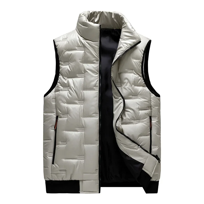 

Gorasion New M-8XL Down Cotton Vest Men Autumn Winter New Style Sleeveless Cotton Jacket Vest Thickened Couple Sports Jacket