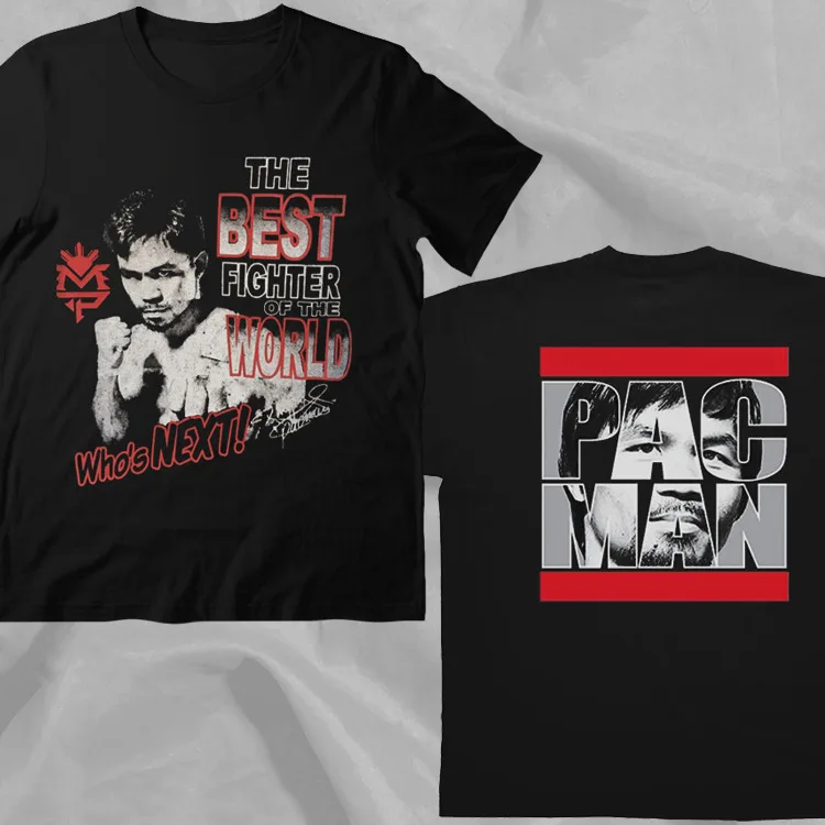 Manny Pacquiao Legend Retro Style 2017 Red Black Double Sided T-Shirt