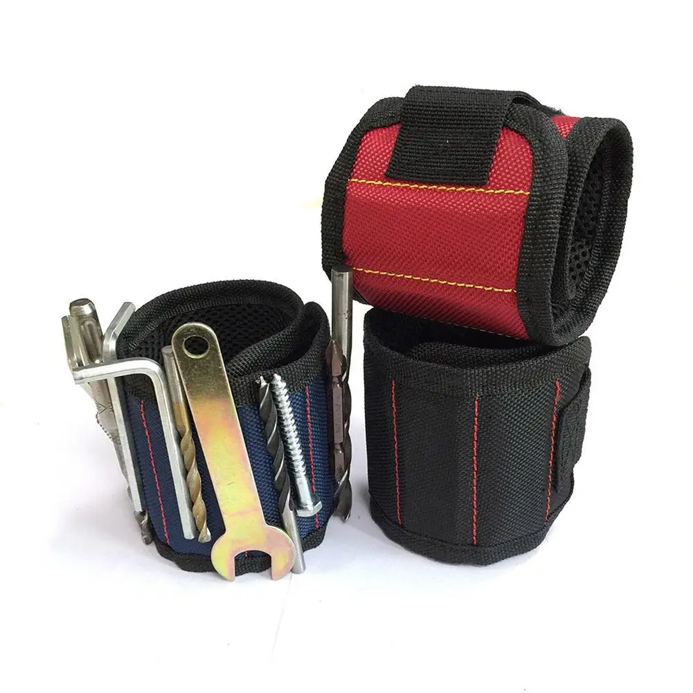 Strong Magnetic Portable Tool Wristband Adjustable Bag Small Metal Electrician Phone Wrist Belt Screws Cp Nails Bolts view 2