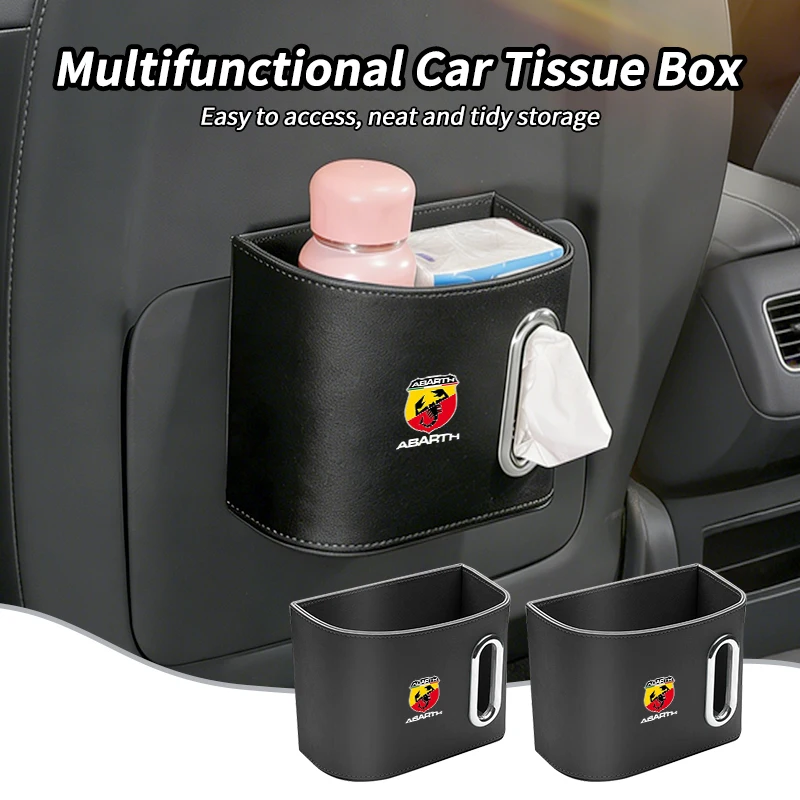 

Car Seatback Tissue Box Paper Towel Holder Napkin Case Interior For FIAT Abarth 500 Tipo Punto Panda Ducato Stilo Fiorino Dob