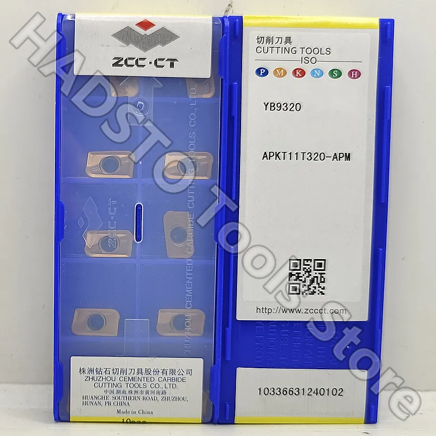 APKT11T320-APM YB9320 APKT11T320 APKT YB9320 ZCC.CT CNC carbide inserts Milling inserts CNC blade For Stainless steel 10pcs/box