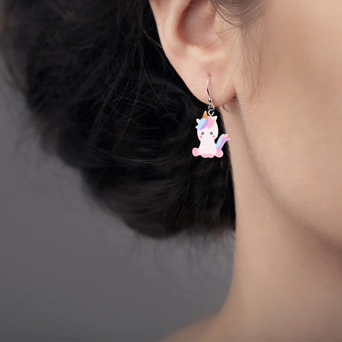 

17Pcs Rainbow Unicorn Pendant Resin DIY Necklace Bracelet Keychain Cartoon Charms Accessories Unicorn Resin Pendant