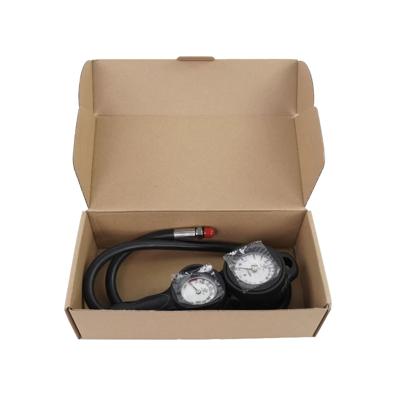 2026 new scuba diving console pressure gauge with hose dual function diving pressure gauge