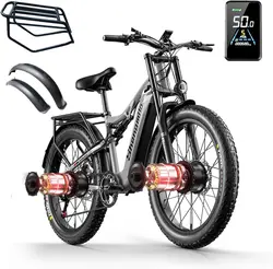 Shengmilo S600 26Inch Electric Bike 48V 2000W Dual Motors Powerful Ebike 31MPH 17.5Ah Samsung Battery Emtb EU USA UK Stock