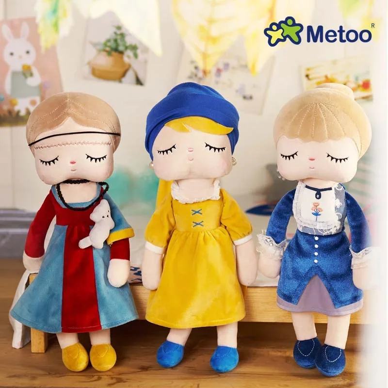 

Original Metoo Dolls Angela Doll Famous Painting Figure Advanced Home Decoration Soft Plush Toy Gift For Boys And Girls