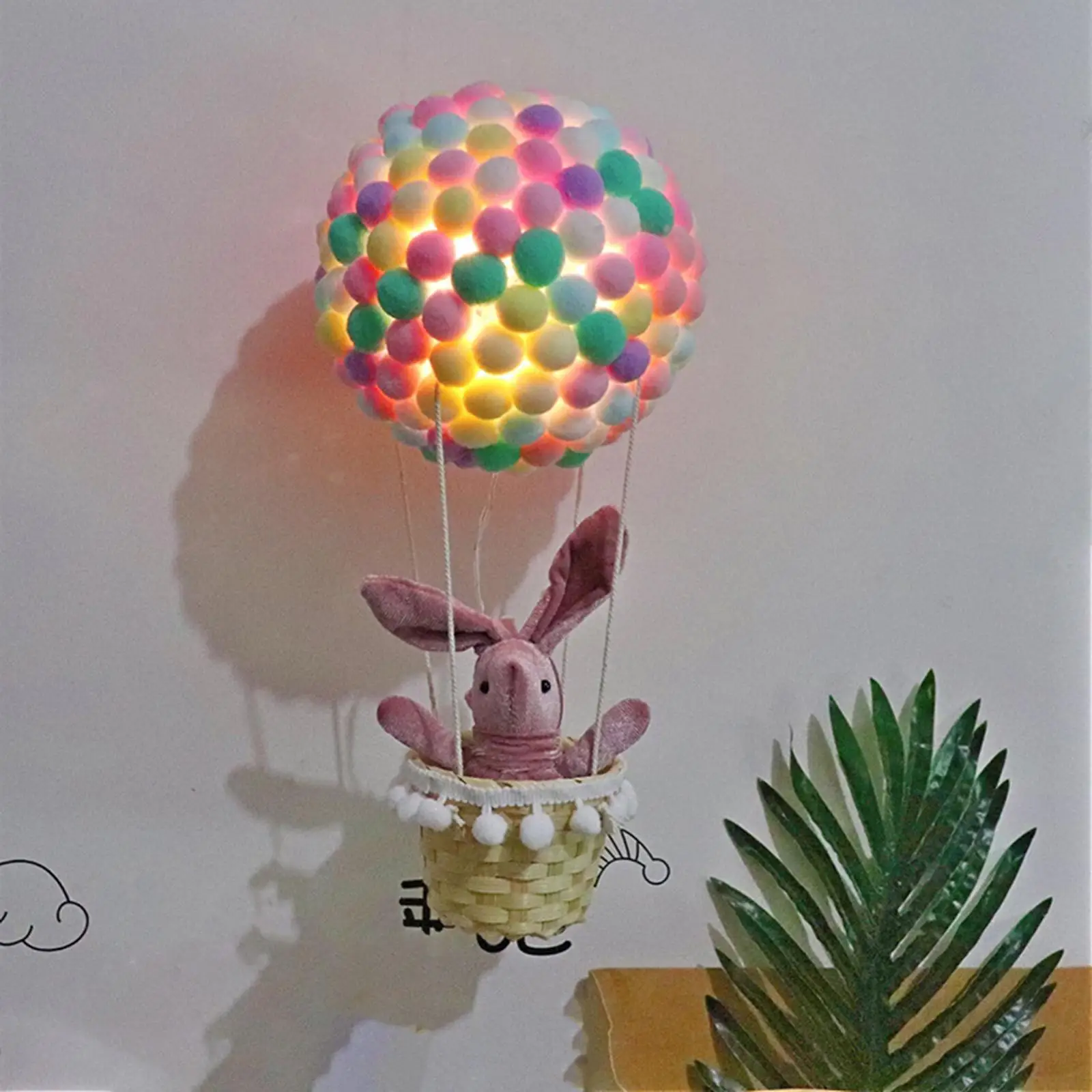 Creative Hot Air Balloon Night Light Material Package DIY Baby Handmade Kids Girls Night Lamp for Party Birthday Gift Home Decor