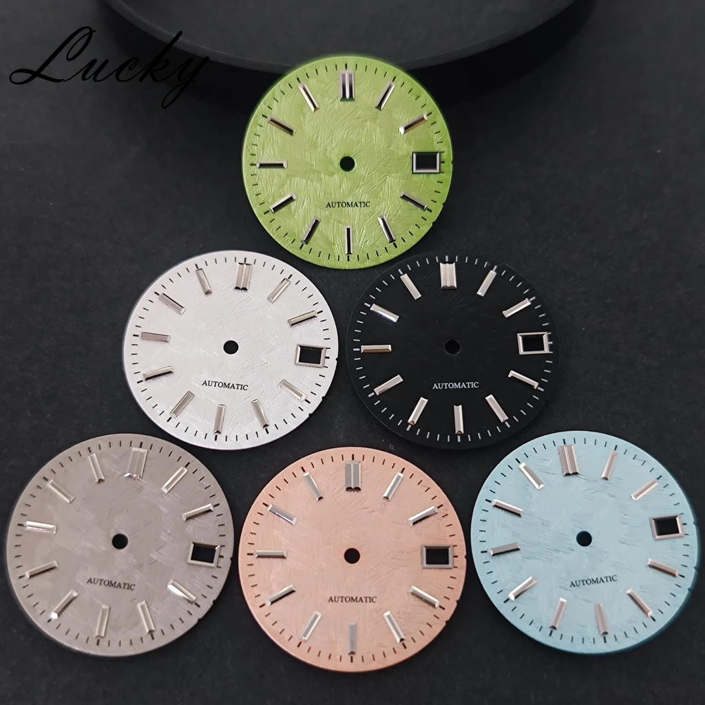 28.5mm Birch Tree Pattern Texture Unmarked Watch Dial Fits NH35/NH36/4R/7S Movement Watch Modification Accessories