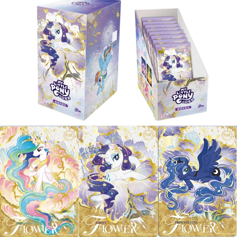 kayou-my-little-pony-flower-collectible-trading-card-display-box-set-with-princess-pony-art-packs-for-fans-collectors-gift
