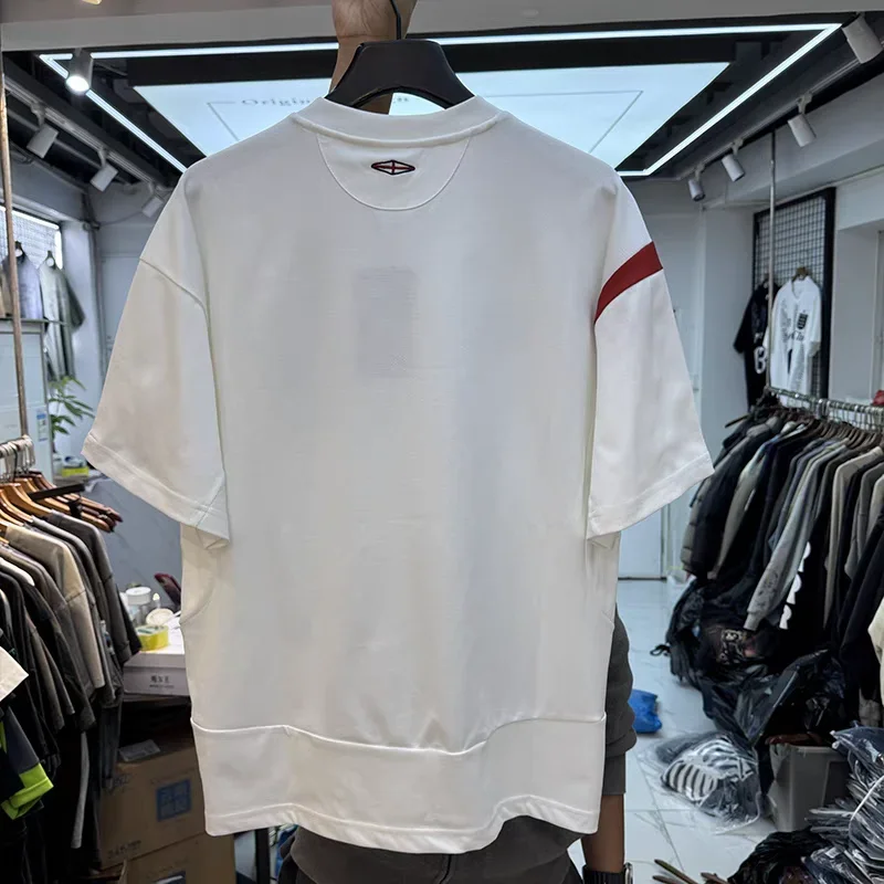 Retro color blocking patchwork badge portrait print T Shirt Men Women T-shirt Top Tees image 2