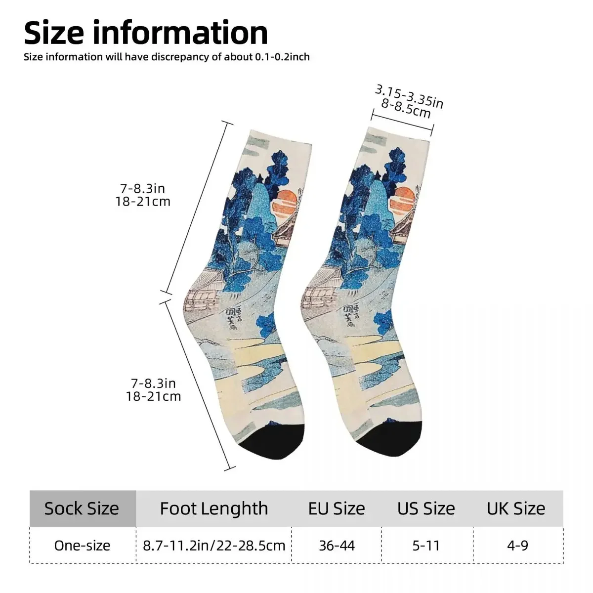 Fuji No Yukei By Utagawa Kuniyoshi Socks Harajuku High Quality Stockings All Season Long Socks for Man Woman's Birthday Present