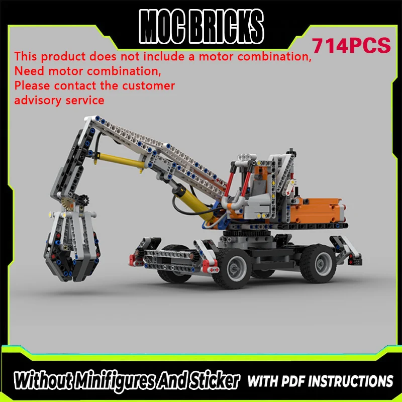 

City Car Model MOC Building Bricks Classic Material Handler Modular Technology Gifts Holiday Assemble Children Toys Suit