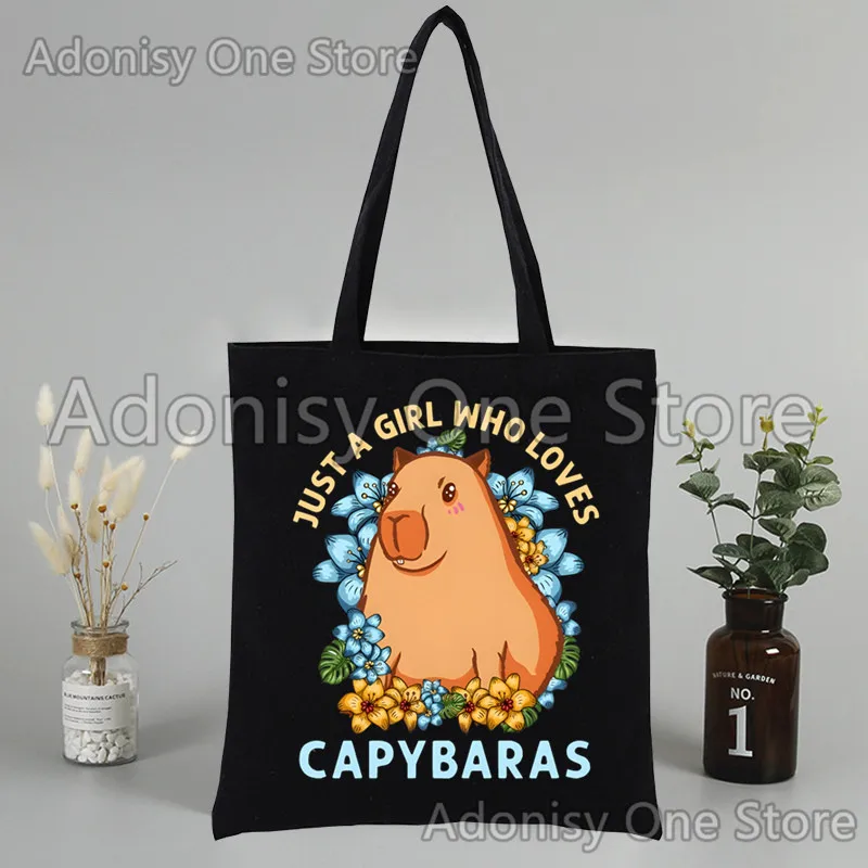 Capivara-Bolsa de ombro customizável para mulheres, bolsas de grife, sacola de compras, mercearia casual