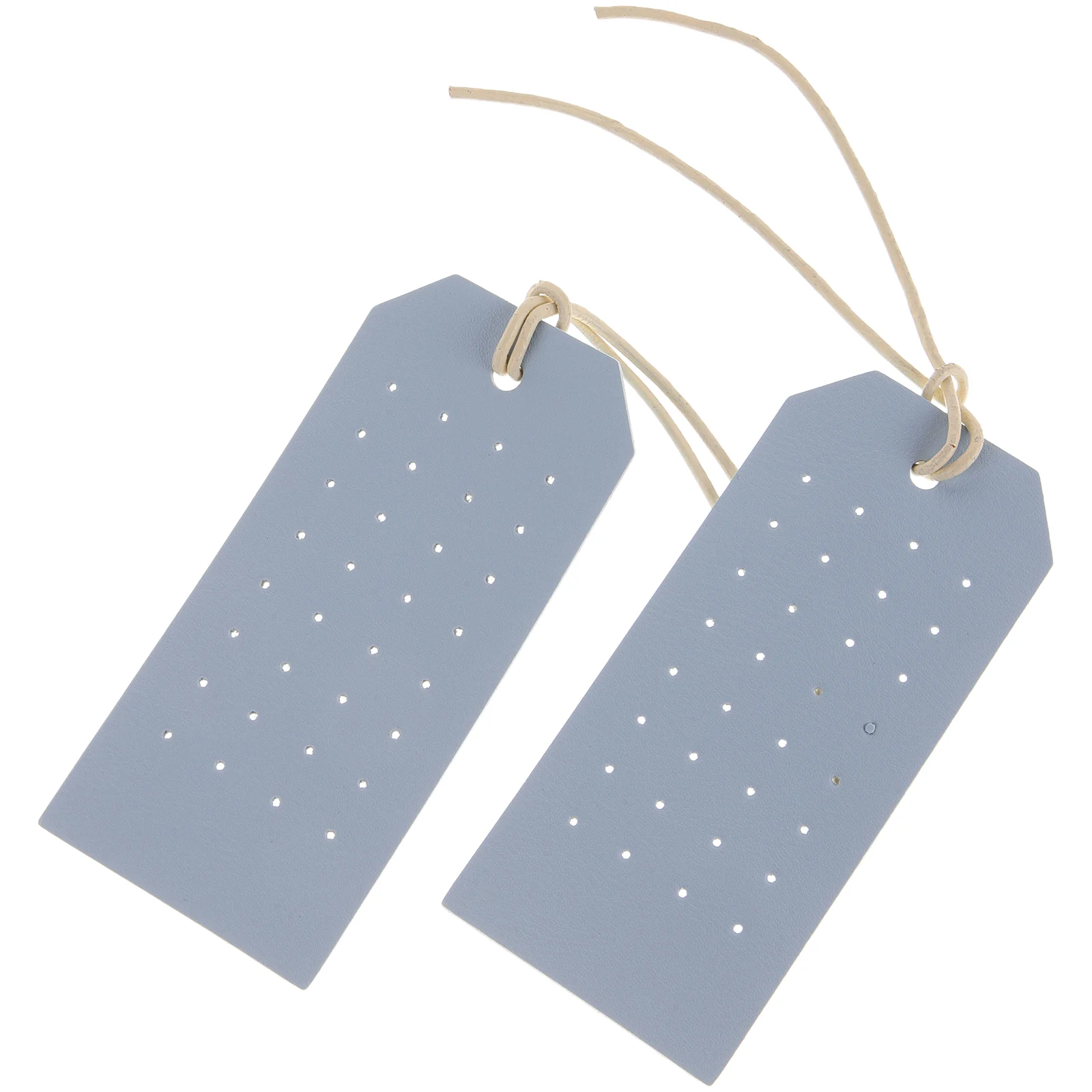 2 Pcs Earring Display Stand Piercing Jewelry Cards for Selling Pin Board Blue Pu