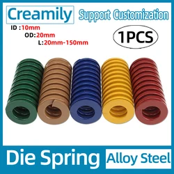 Creamily 1PCS Heavy Load Spiral Stamping Compression Mould Die Spring Outer Diameter 20mm Inner Diameter 10mm Length 20mm-150mm