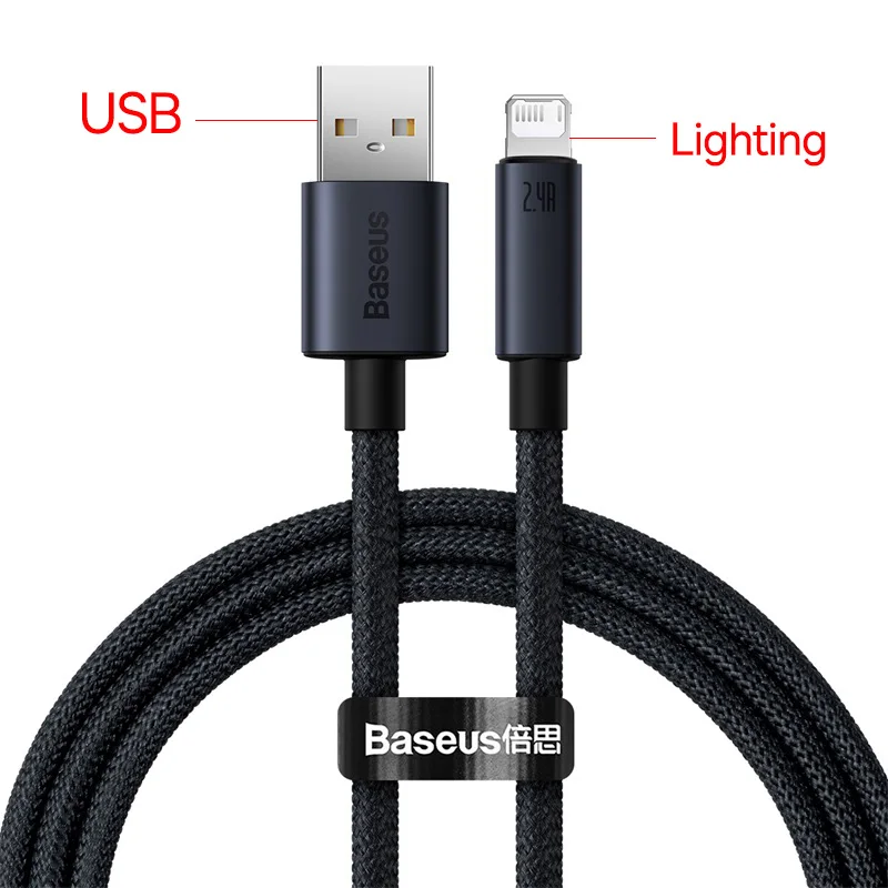 Baseus USB-kabel voor iPhone 13 12 11 pro max iPhone USB-kabel Snel opladen voor iPhone X XR 8 USB Type C naar bliksemkabel