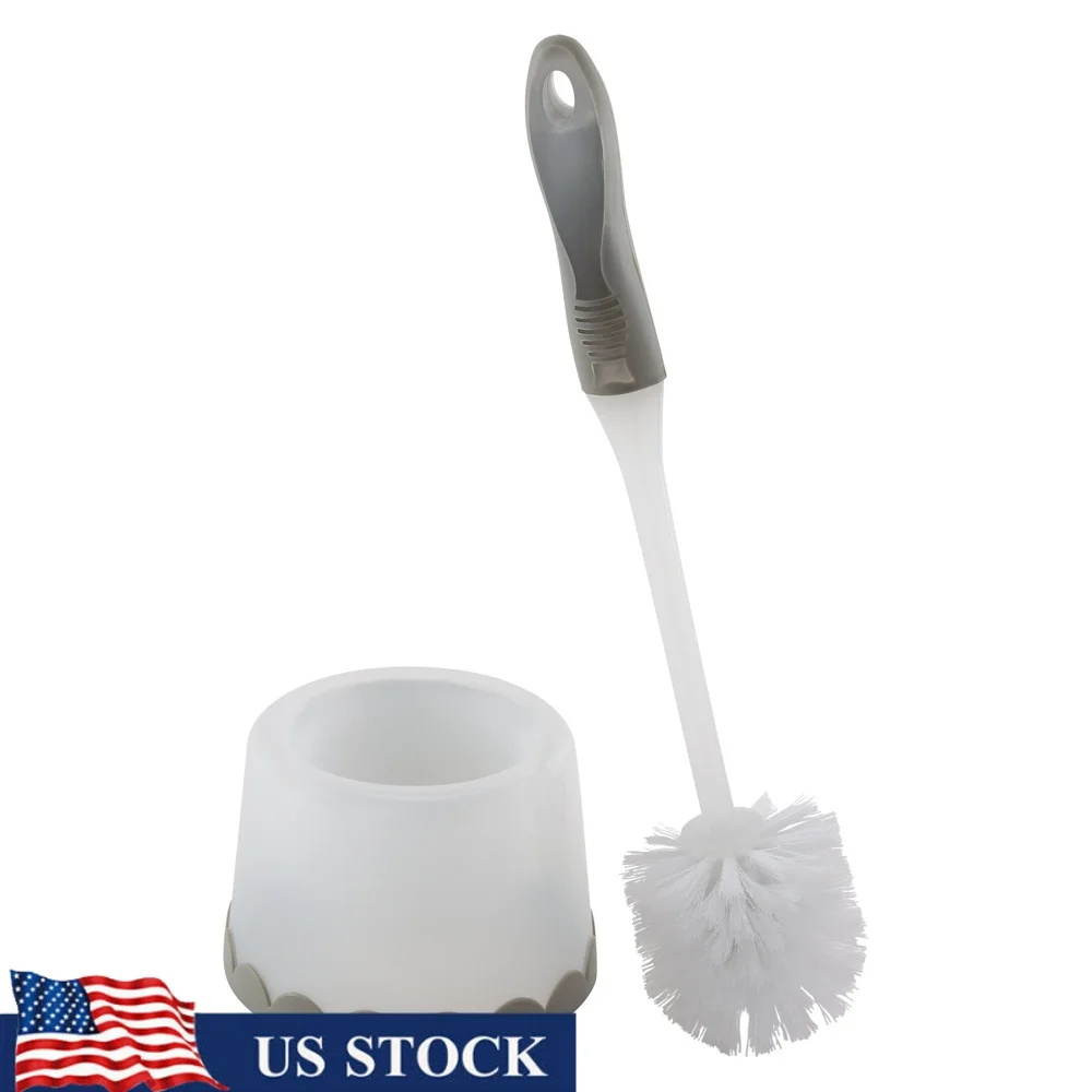 

Роскошная щетка для унитаза с подставкой, прочная щетка из щетины, самозакрывающийся держатель, современный дизайн, компактный инструмент для чистки ванной комнаты