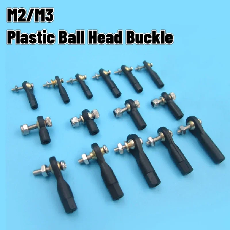 10 Stuks Plastic M2 M3 Balhoofd Gesp/Stanguiteinde/Stuur Kogeluiteinde/Kogelgewricht + Schroef voor RC Boot Vliegtuig RC Auto Vrachtwagen Buggy Crawler