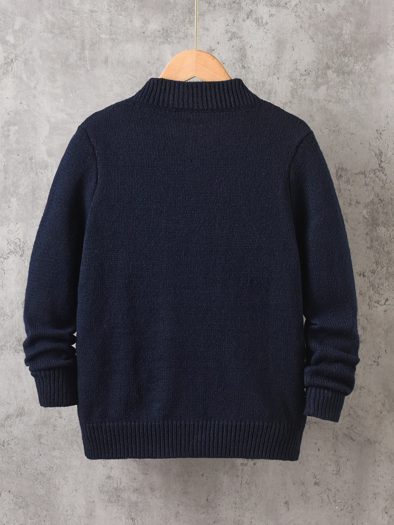 Boys' cardigan long sleeve knitting sweater Fried Dough Twists casual coat is suitable for campus daily autumn and winter