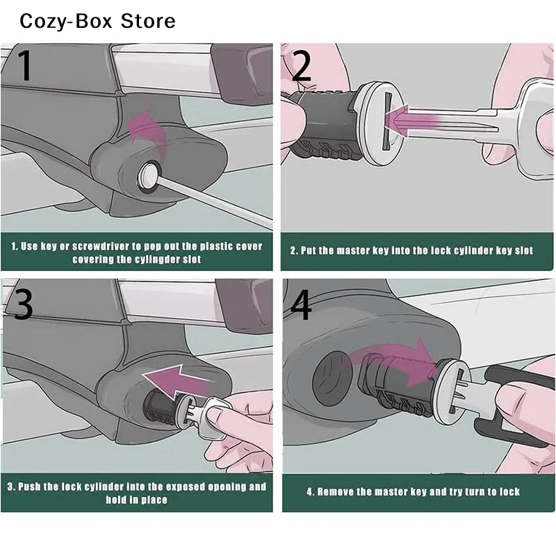 [ZY]Lock Cores For Thule, Replacement For Thule Rack Core, Key Cylinder For Bike Rack Lock, Roof Cargo Lock, Roof Rack Locks[ZY] view 4